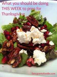 Goat cheese and pomegranate salad from last year's Thanksgiving.