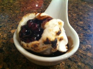 Roasted marshmallow blackberry with balsamic. Oh, how it wanted a mint leaf!